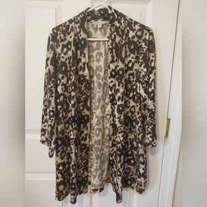 Laura Ashley Leopard Print Cocoon Sweater